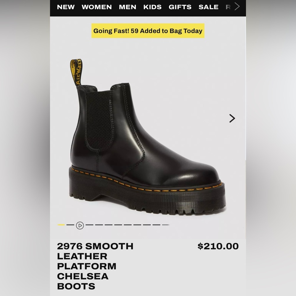 Dr. Martens Black Polished Smooth Chelsea Boots